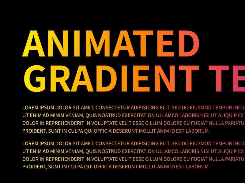 Animated Gradient Text